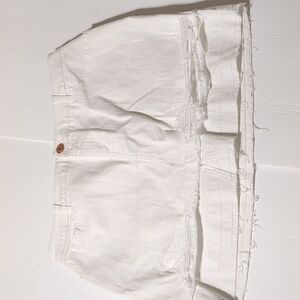 INC Distressed Jean Mini Skirt, Size 10